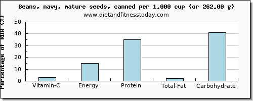 vitamin c and nutritional content in navy beans